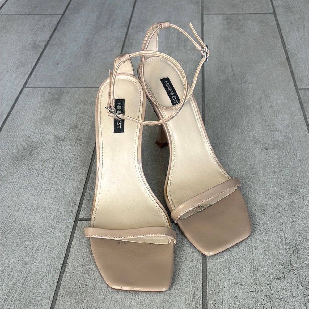 Nine West Nude Heel Sandals size 11